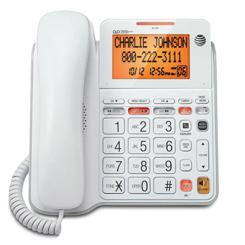 AT&T CL4940 Corded Answering System with Large Tilt Display