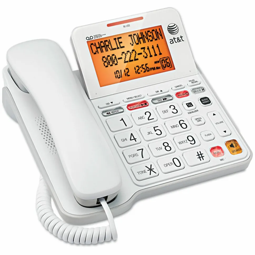 AT&T CL4940 Corded Answering System with Large Tilt Display