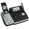 AT&T TL88102 Cordless Two-Line Digital Answering System, Base and Handset, Black/Silver