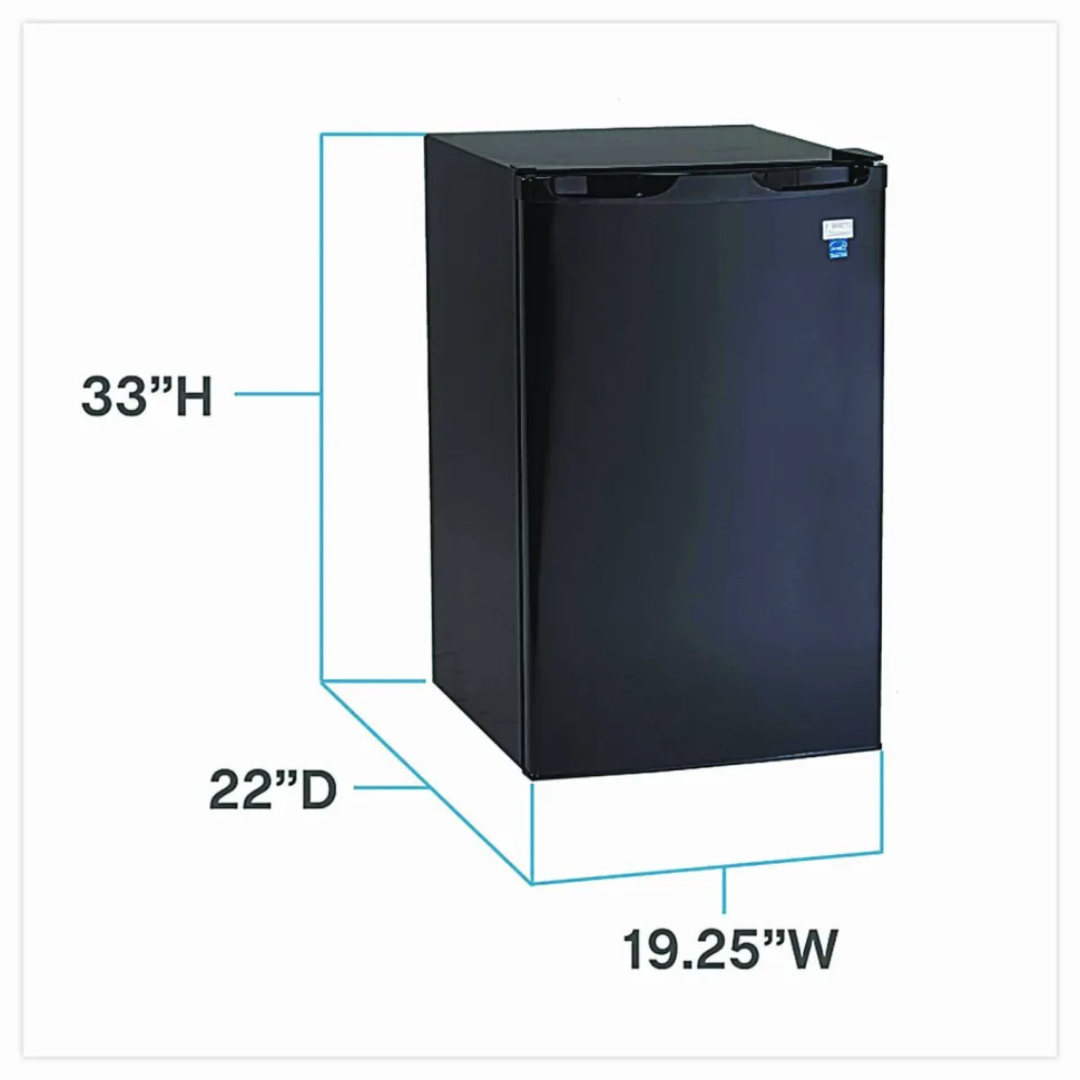 Avanti 4.4 Cu. Ft. Compact Refrigerator With Chiller Compartment, Black