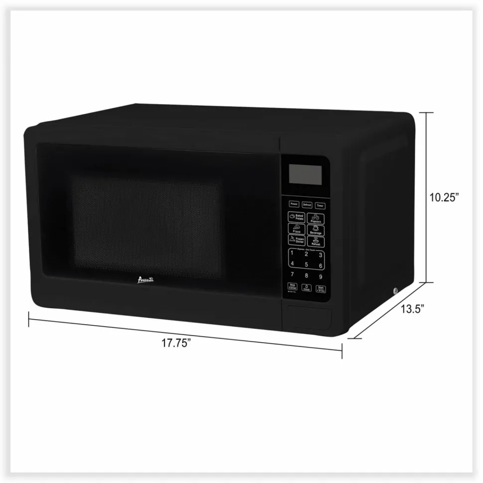 Avanti 0.7 cu ft Microwave Oven, 700 W, Black