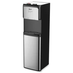 Avanti Bottom-Loading Water Dispenser with UV Light, 3 to 5 Gallon, 41-1/4”H x 14”W x 14”D, Black/Stainless Steel