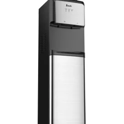 Avanti Bottom-Loading Water Dispenser with UV Light, 3 to 5 Gallon, 41-1/4”H x 14”W x 14”D, Black/Stainless Steel