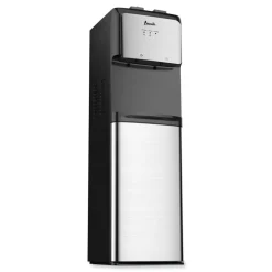 Avanti Bottom-Loading Water Dispenser with UV Light, 3 to 5 Gallon, 41-1/4”H x 14”W x 14”D, Black/Stainless Steel