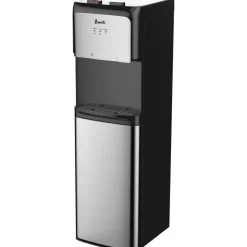 Avanti Bottom-Loading Water Dispenser with UV Light, 3 to 5 Gallon, 41-1/4”H x 14”W x 14”D, Black/Stainless Steel
