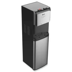 Avanti Bottom-Loading Water Dispenser with UV Light, 3 to 5 Gallon, 41-1/4”H x 14”W x 14”D, Black/Stainless Steel
