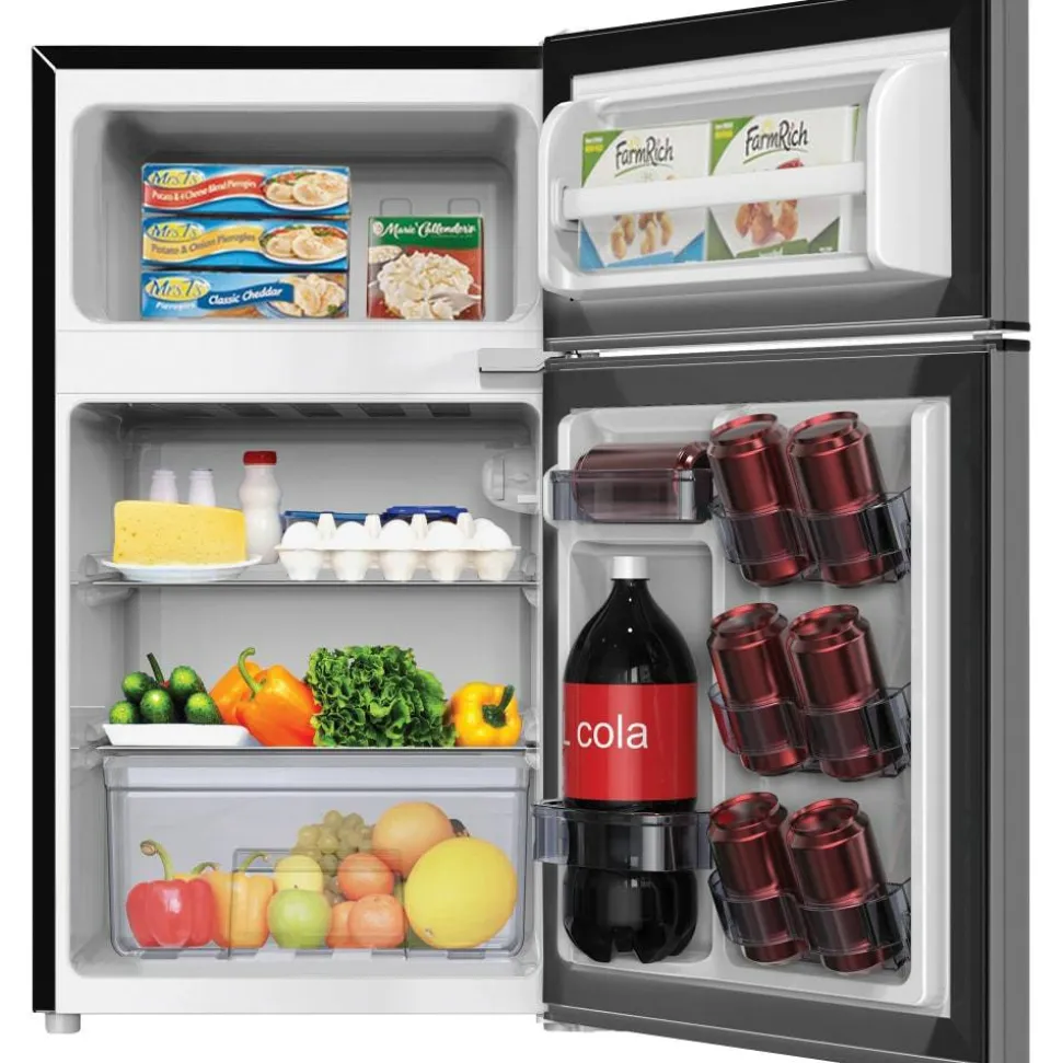 Avanti RA31B3S Counterhigh Refrigerator, Black/Stainless Steel