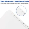 Avery Allstate-Style Collated Legal Exhibit Dividers, 8 1/2" x 11", White Dividers/White Tabs, 1–25, Pack Of 25 Tabs