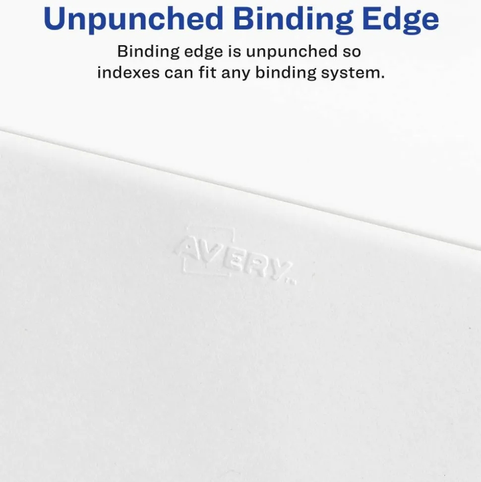 Avery Allstate-Style Collated Legal Exhibit Dividers, 8 1/2" x 11", White Dividers/White Tabs, 1–25, Pack Of 25 Tabs
