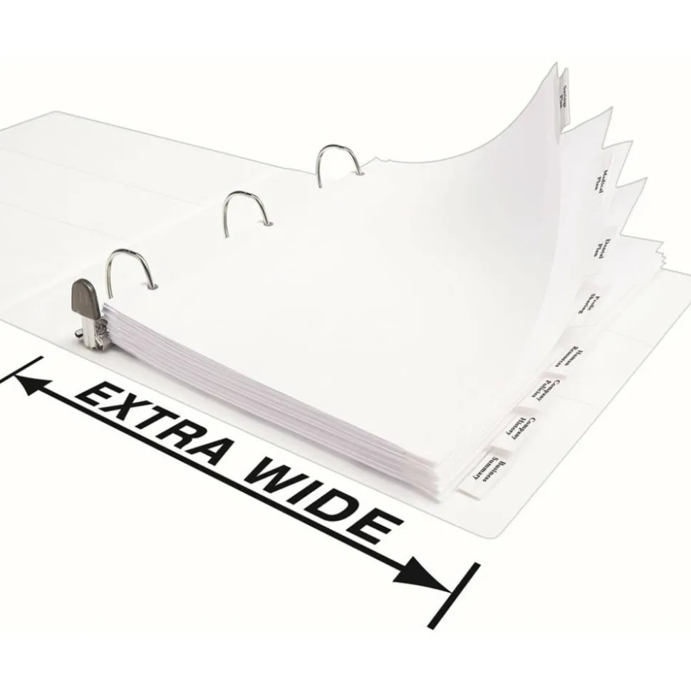 Avery Big Tab Extra-Wide Insertable Dividers, Clear Reinforced, White/Clear, 8-Tab