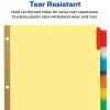 Avery Big Tab Insertable Dividers, Gold Reinforced, Buff/Multicolor, 8-Tab
