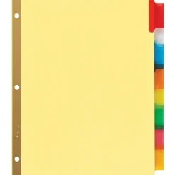 Avery Big Tab Insertable Dividers, Gold Reinforced, Buff/Multicolor, 8-Tab