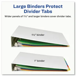 Avery Big Tab Insertable Plastic Dividers, Double Pocket, Multicolor, 8-Tab