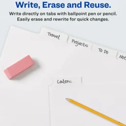 Avery Big Tab Write & Erase Dividers 5 Tab - 1 Set