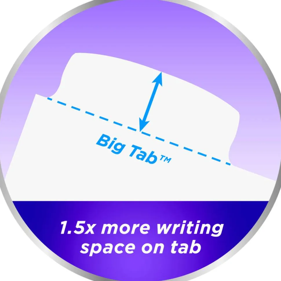 Avery Big Tab Write & Erase Durable Plastic Dividers, 8 1/2" x 11", Multicolor Brights, 8-Tab