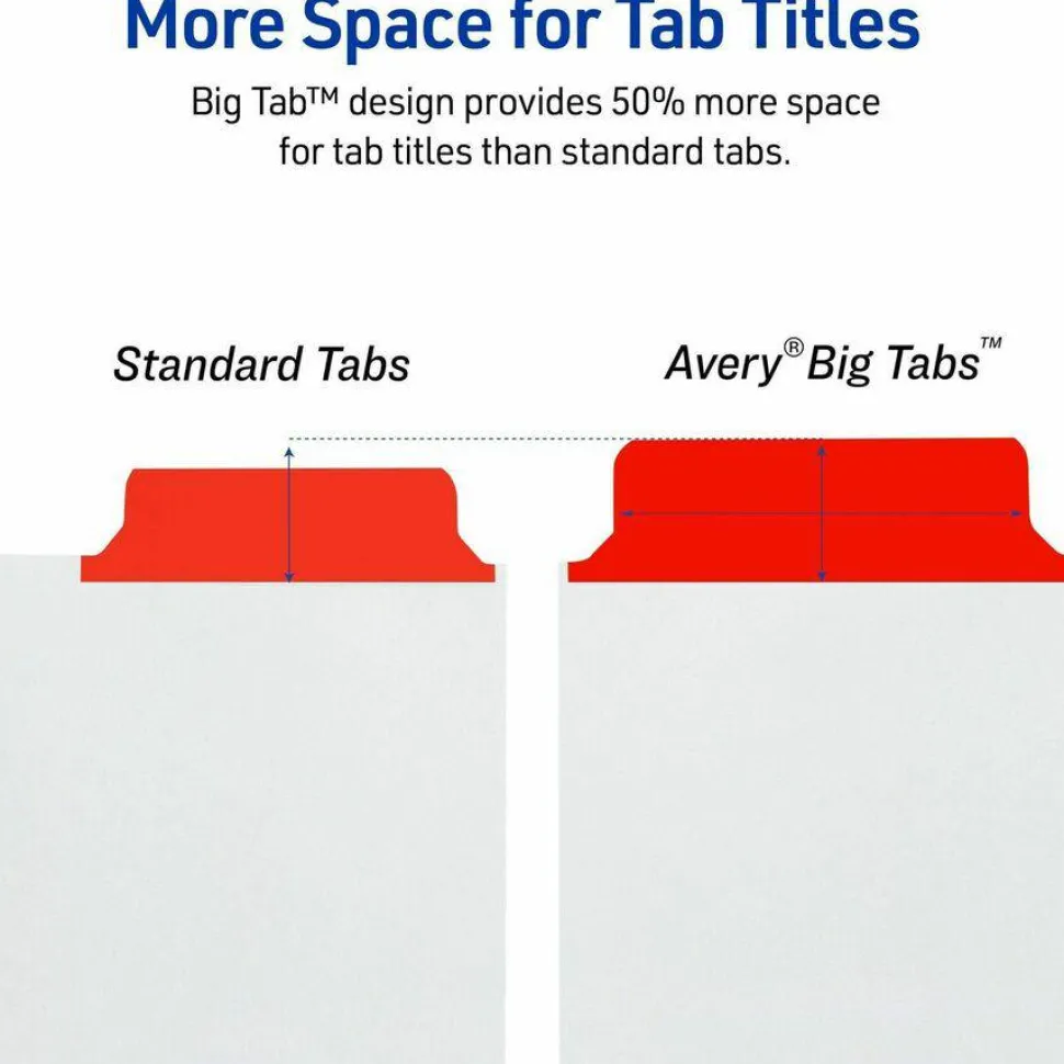 Avery Big Tab Write & Erase 5-Tab Dividers (23076)