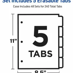 Avery Big Tab Write & Erase 5-Tab Dividers (23076)