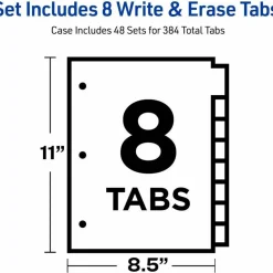 Avery Big Tab Write & Erase 8-Tab Dividers (23079)