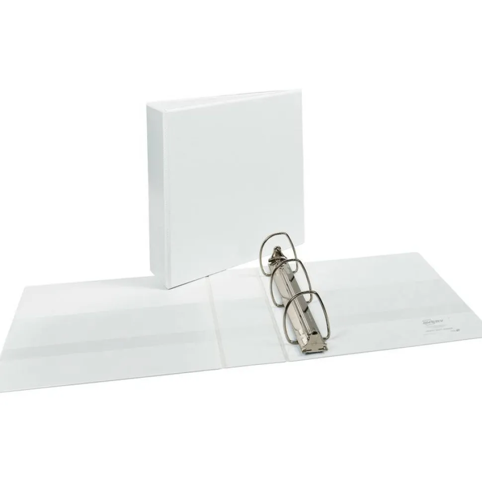 Avery Durable Clear View 3 Ring Binders, 3 Inch EZD Rings, White, 1 Binder