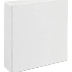 Avery Durable Clear View 3 Ring Binders, 3 Inch EZD Rings, White, 1 Binder