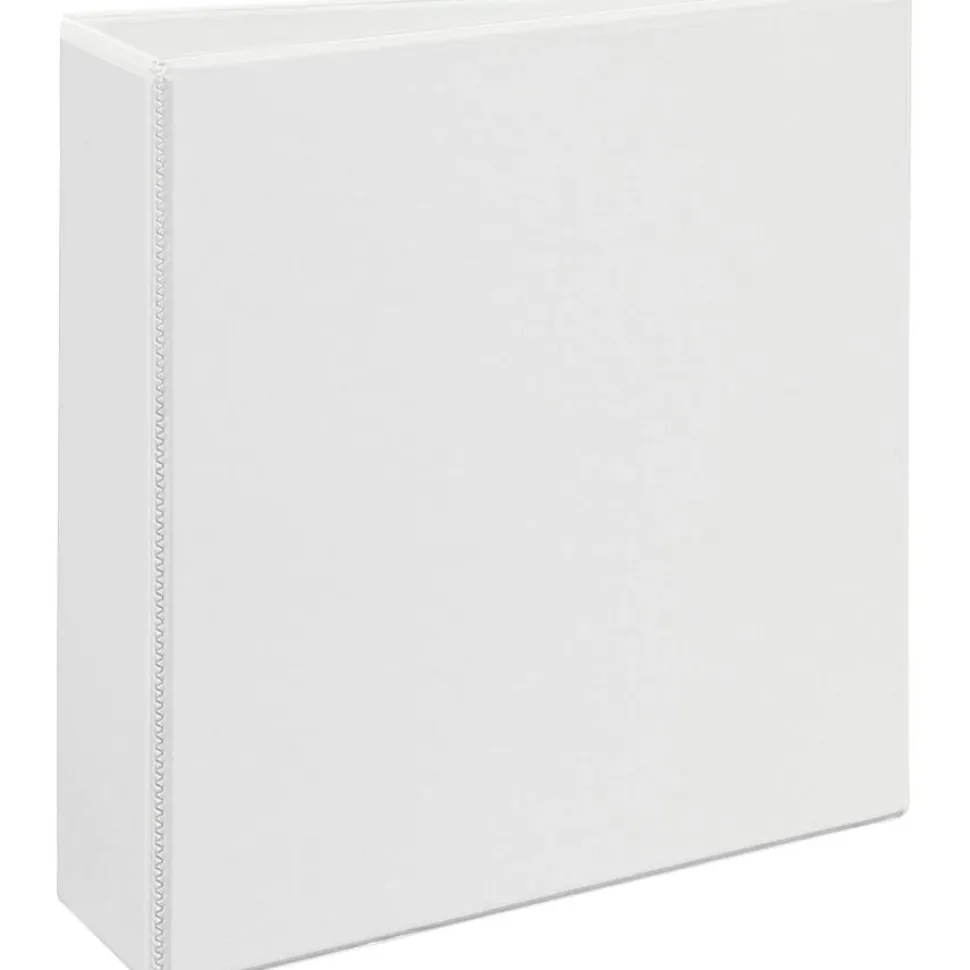 Avery Durable Clear View 3 Ring Binders, 3 Inch EZD Rings, White, 1 Binder