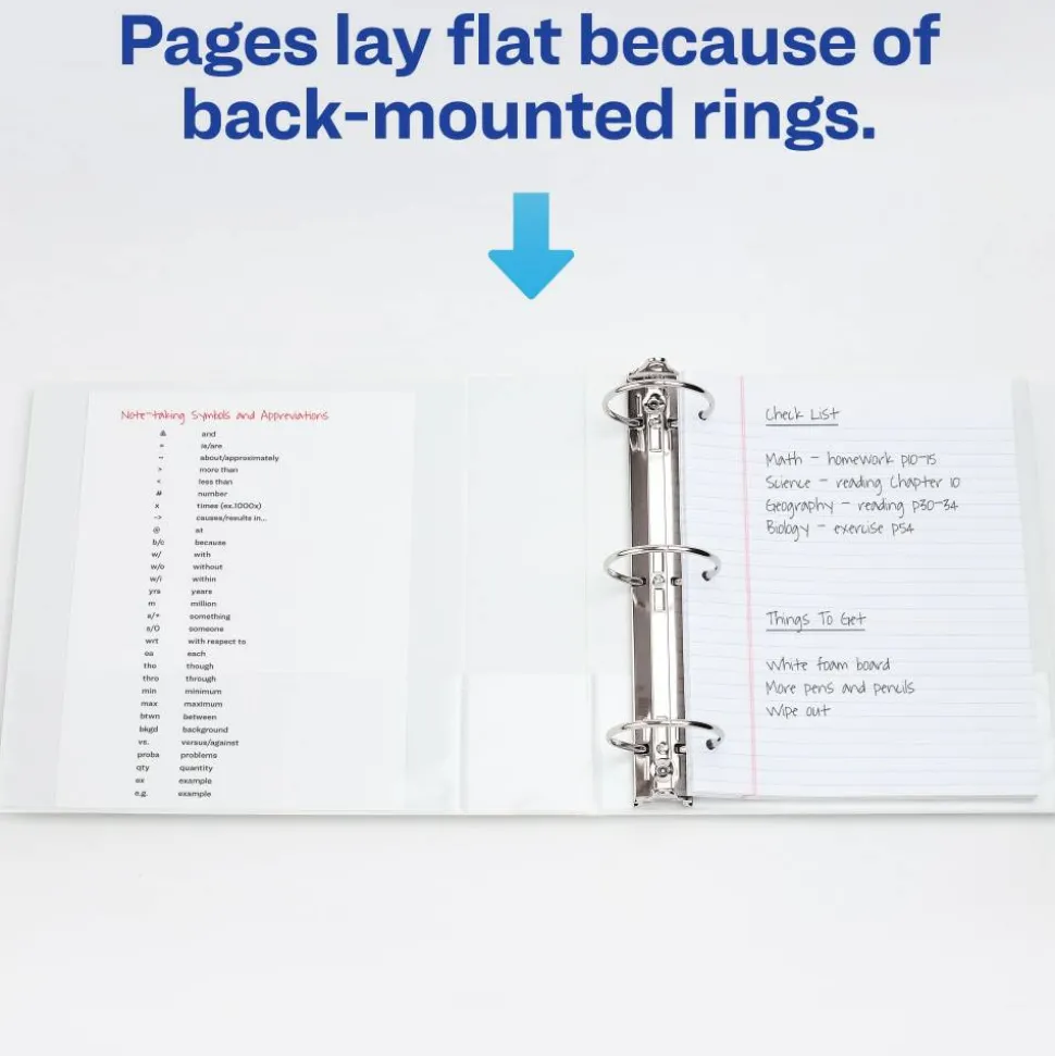 Avery Economy View 3-Ring Binder, 2" Round Rings, White, Pack Of 12