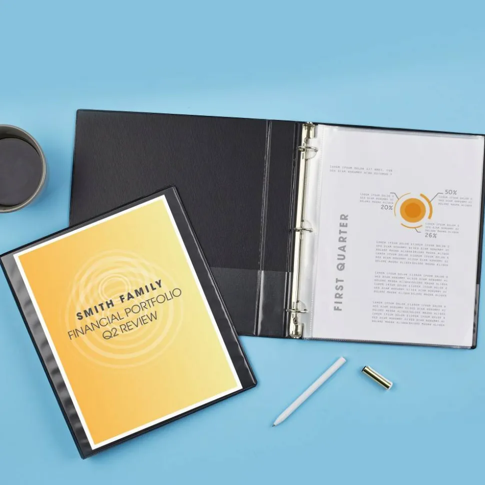Avery Economy View 3-Ring Binder, 1" Round Rings, Black, Pack Of 12