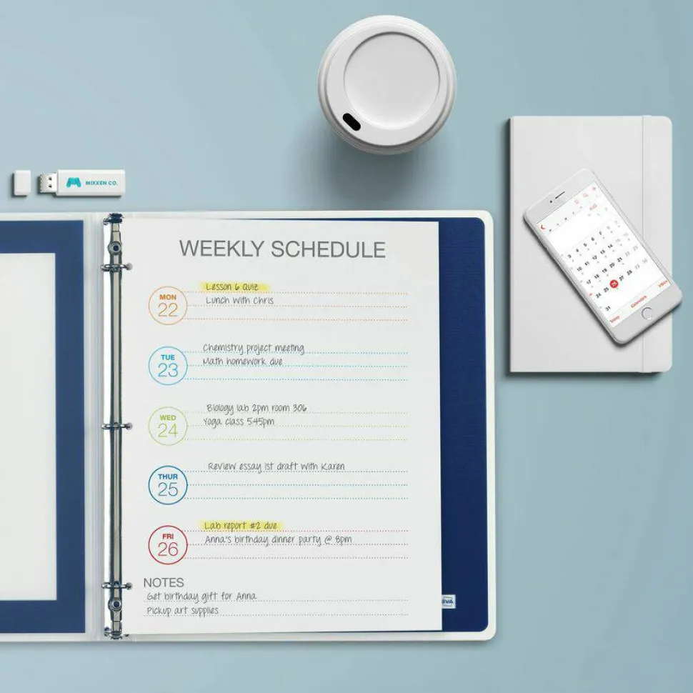 Avery Flexi-View 3 Ring Binder, 1/2" Round Rings, Navy Blue, 1 Binder