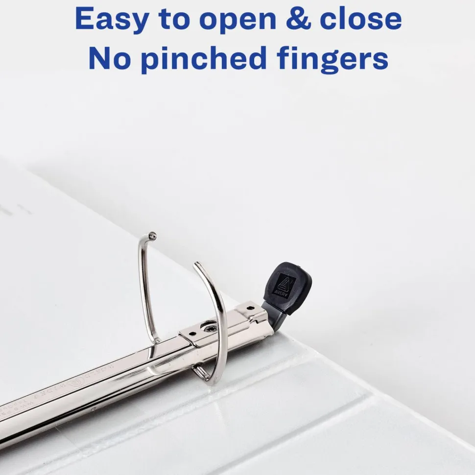 Avery Framed View Heavy-Duty Binders, 3 Rings, 1" Capacity, 11 x 8.5, Navy Blue, 12/Carton