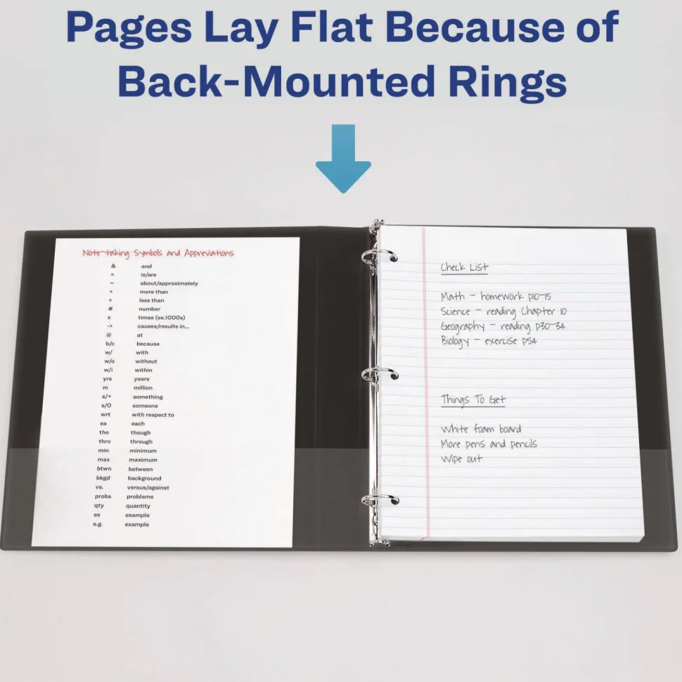 Avery Heavy-Duty View 3 Ring Binder, 2" One Touch EZD Rings, White, 1 Binder
