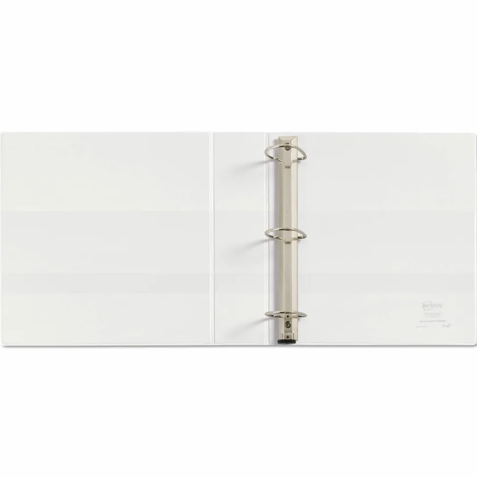 Avery Heavy-Duty View 3 Ring Binder, 2" One Touch EZD Rings, White, 1 Binder