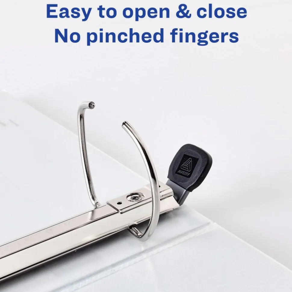 Avery Heavy-Duty View Binder with DuraHinge, 3", Locking One Touch EZD Rings, 3 Rings, Black, 1 Binder