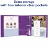 Avery Heavy-Duty View 3-Ring Binder With Locking One-Touch EZD Rings, 1" D-Rings, 42% Recycled, Purple