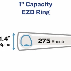 Avery Heavy-Duty View 3-Ring Binder With Locking One-Touch EZD Rings, 1
