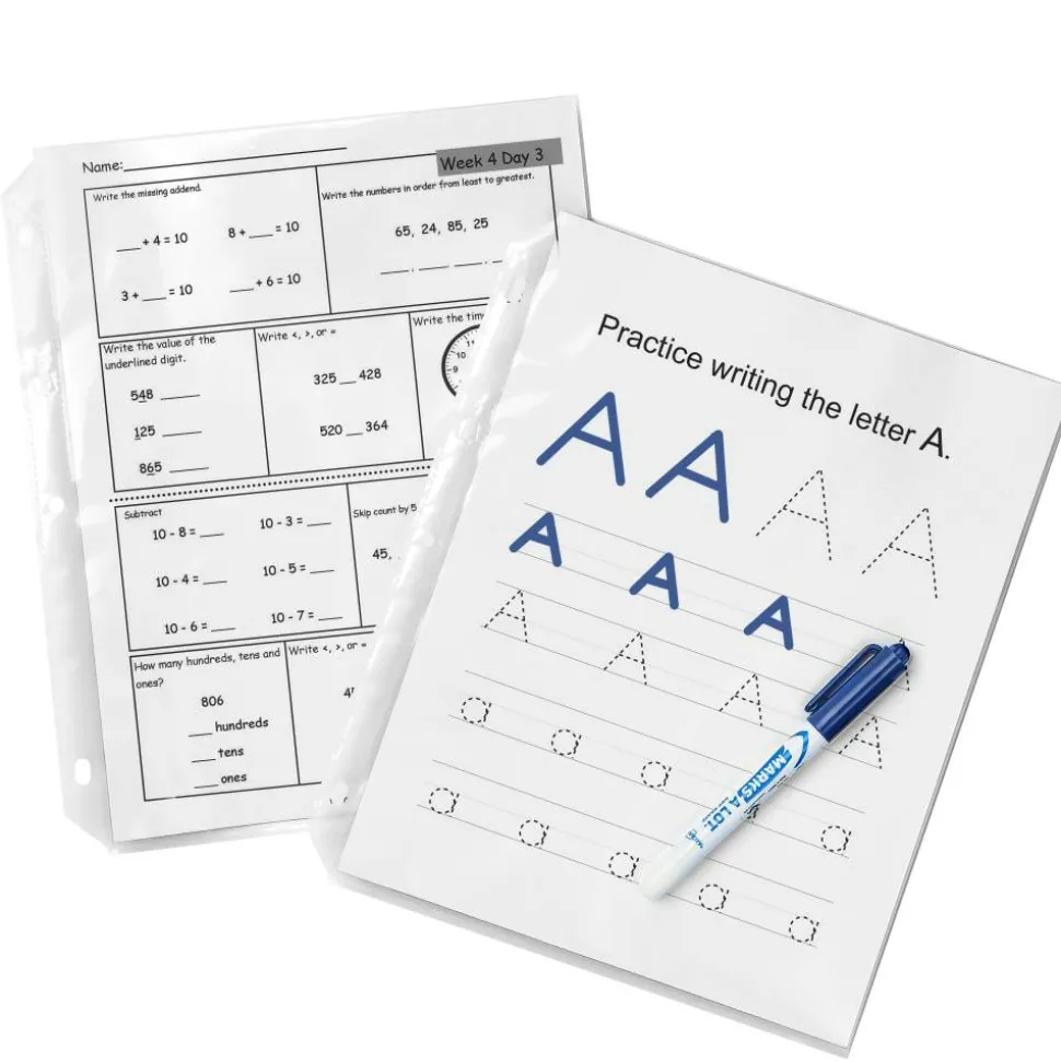 Avery Heavyweight Easy Load Diamond Clear Sheet Protector, Side: 3-Hole Punched, Top Load 8.5 x 11 Insert, Clear Front, 100/Box