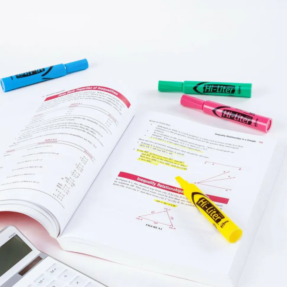 Avery Hi-Liter Desk-Style Highlighters, Assorted Colors, Box Of 4