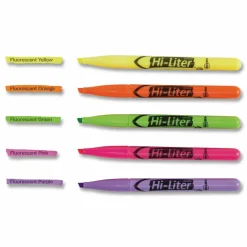 Avery Hi-Liter Pen Style Highlighters - Chisel Point Style, 6/Pack