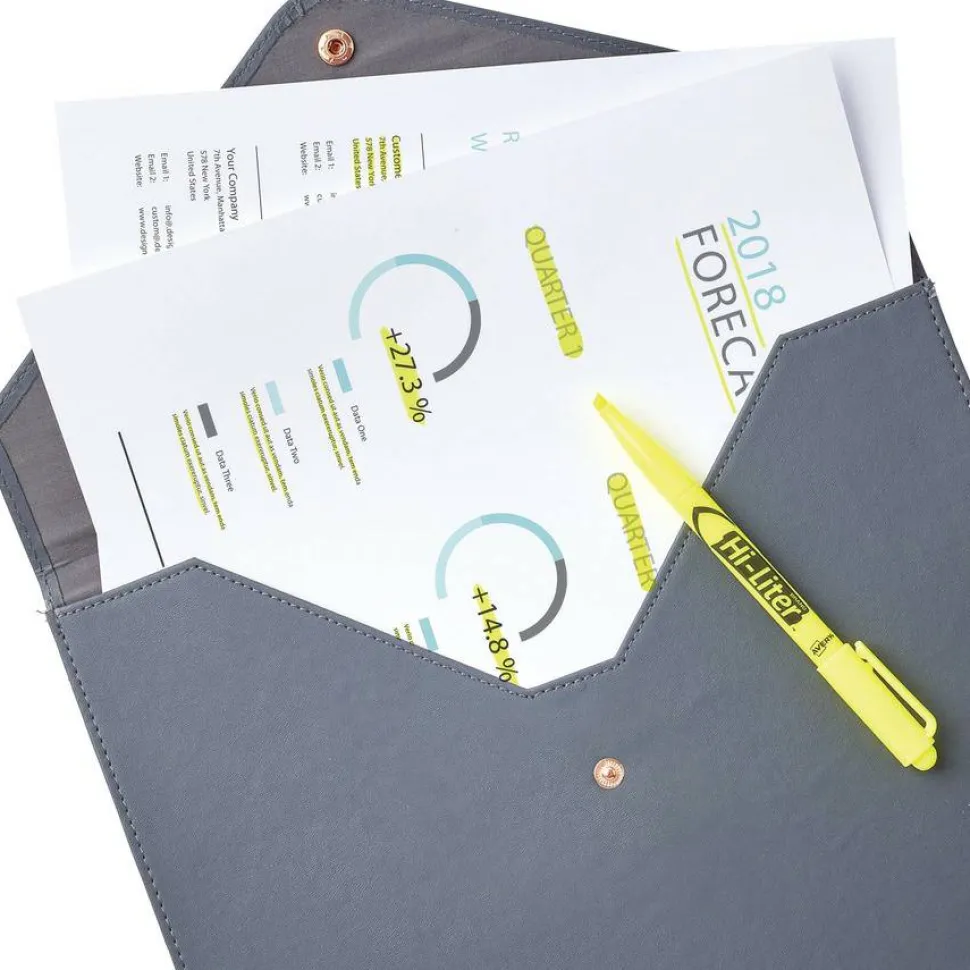 Avery HI-LITER Pen-Style Highlighters, Fluorescent Yellow Ink, Chisel Tip, Yellow/Black Barrel, Dozen
