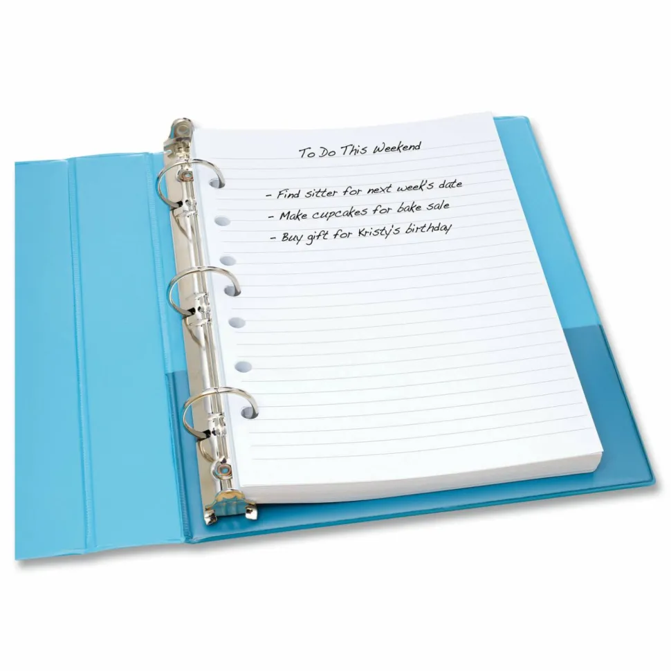 Avery Mini Binder Filler Paper, Fits 3-Ring/7-Ring Binders, 5-1/2" x 8-1/2", College Ruled, Pack of 100 Sheets