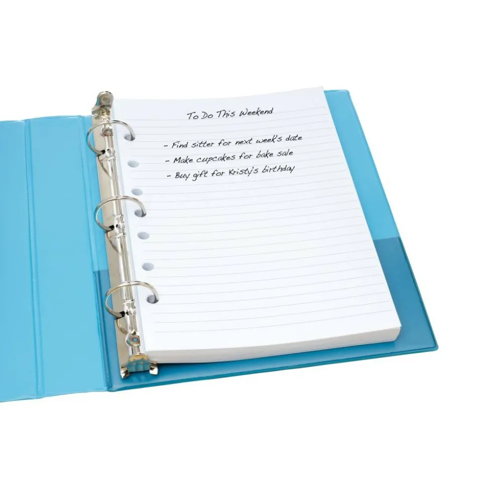 Avery Mini Binder Filler Paper, Fits 3-Ring/7-Ring Binders, 5-1/2" x 8-1/2", College Ruled, Pack of 100 Sheets