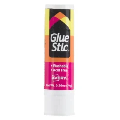 Avery Permanent Glue Stic Value Pack, White, 0.26 oz., Pack Of 18 Sticks