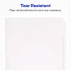 Avery Plain Tab Write-On Dividers, 8 1/2" x 11", White Dividers/White Tabs, 5-Tab, Box Of 36