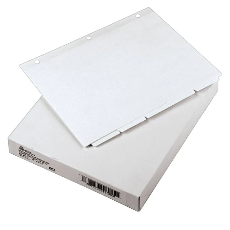 Avery Plain Tab Write-On Dividers, 8 1/2" x 11", White Dividers/White Tabs, 5-Tab, Box Of 36