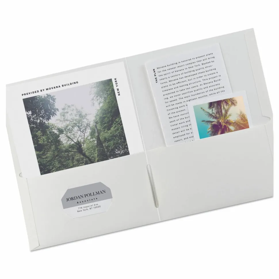 Avery 2-Pocket Folders, Letter Size, White, Pack Of 25