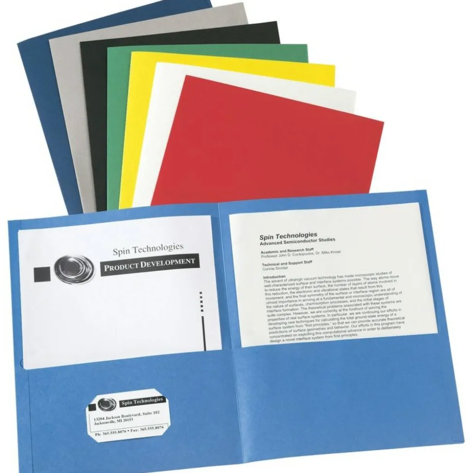 Avery 2-Pocket Folders, Letter Size, Black, Pack of 25