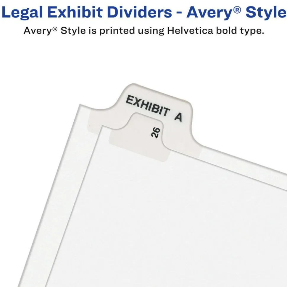 Avery Premium Collated Legal Dividers Avery Style, Side-Tab, 26-50 & Table Of Contents, 8-1/2" x 11"