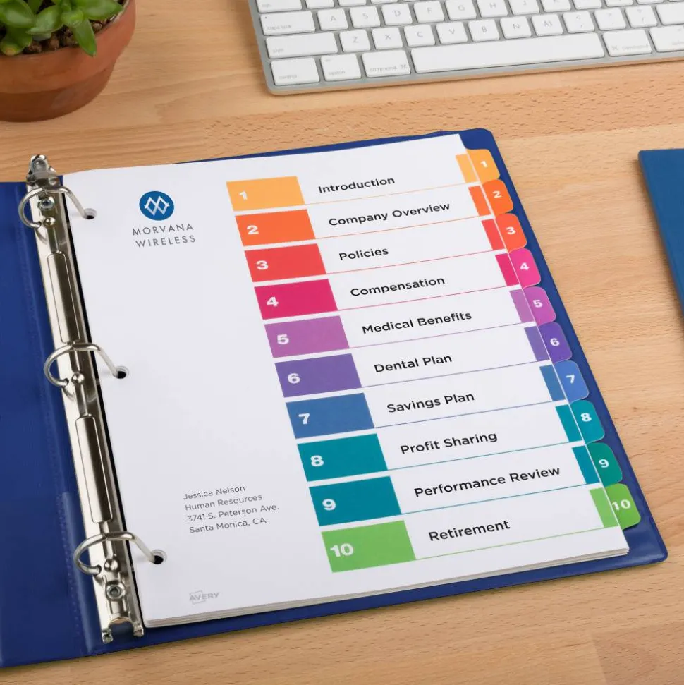 Avery Ready Index Table of Content Dividers