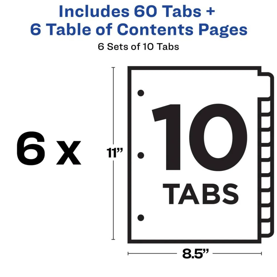 Avery Ready Index Table of Content Dividers