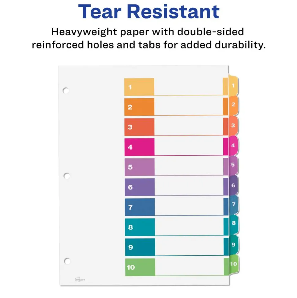 Avery Ready Index Table of Content Dividers