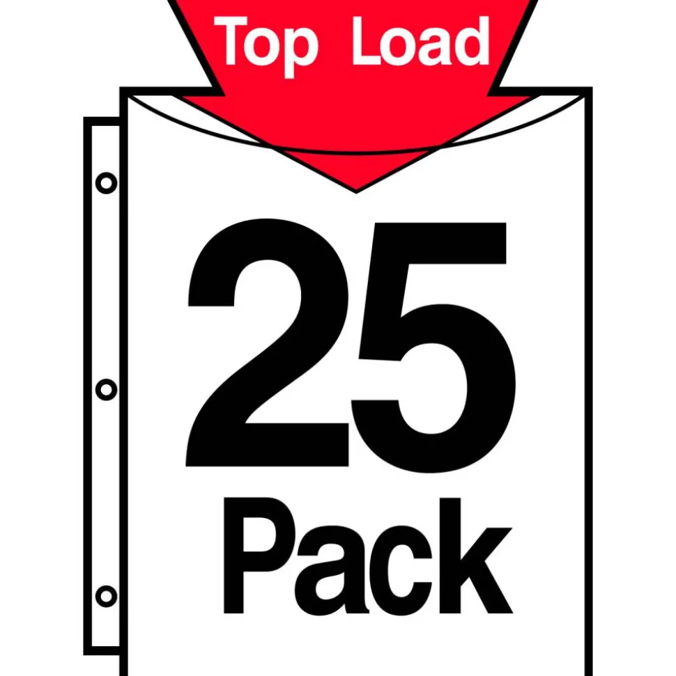 Avery Secure Top Super Heavyweight Diamond Clear Sheet Protector, Side: 3-Hole Punched, Top Load 8.5 x 11 Insert, Clear, 25/Pack
